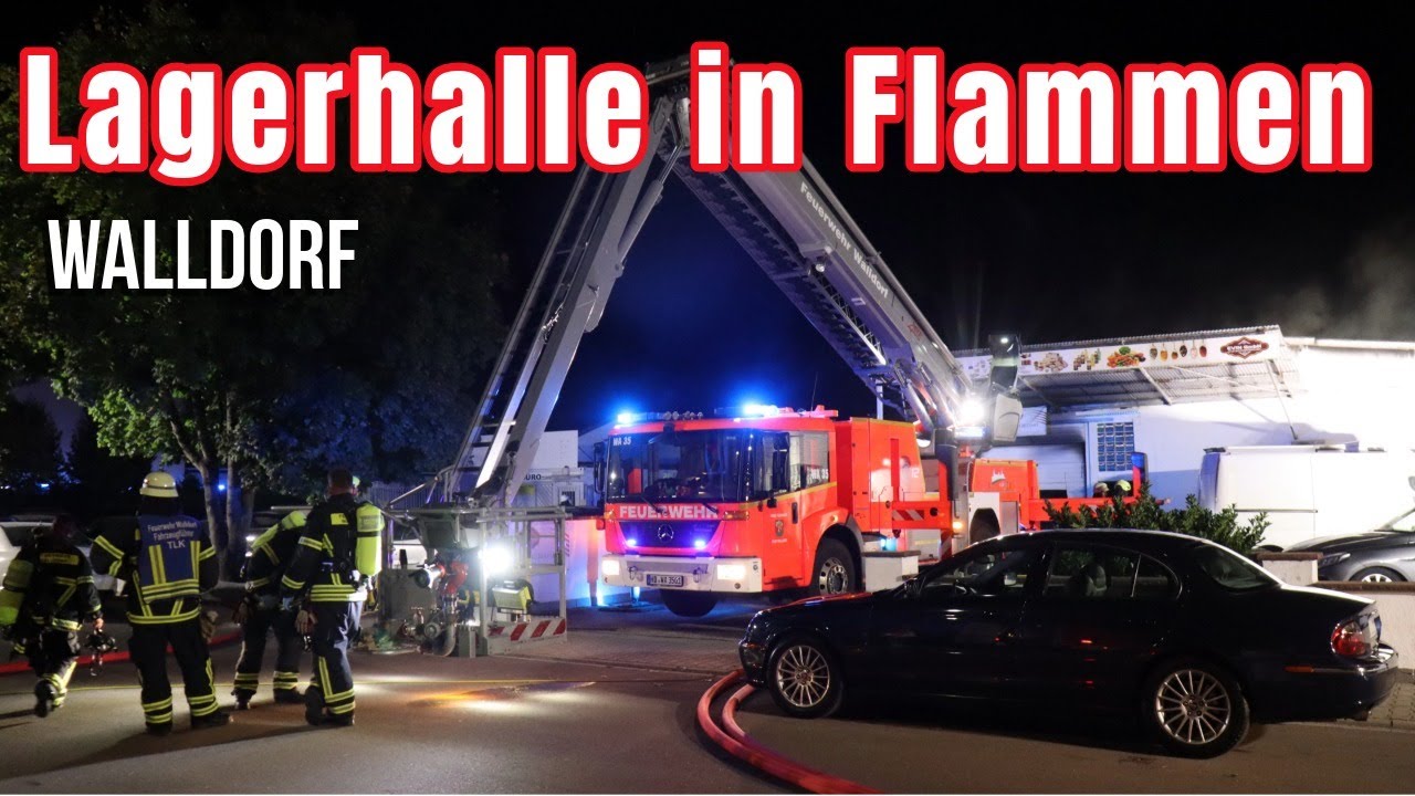 Walldorf: Lagerhalle in Brand – Schaden rund 400.000 Euro - Polizei sucht Zeugen