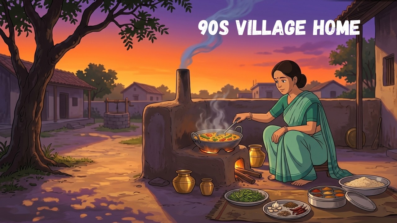 Summer 1994: Reaching Dadi's Village | 1990s Indian Village Life ASMR Animation (Part 2)