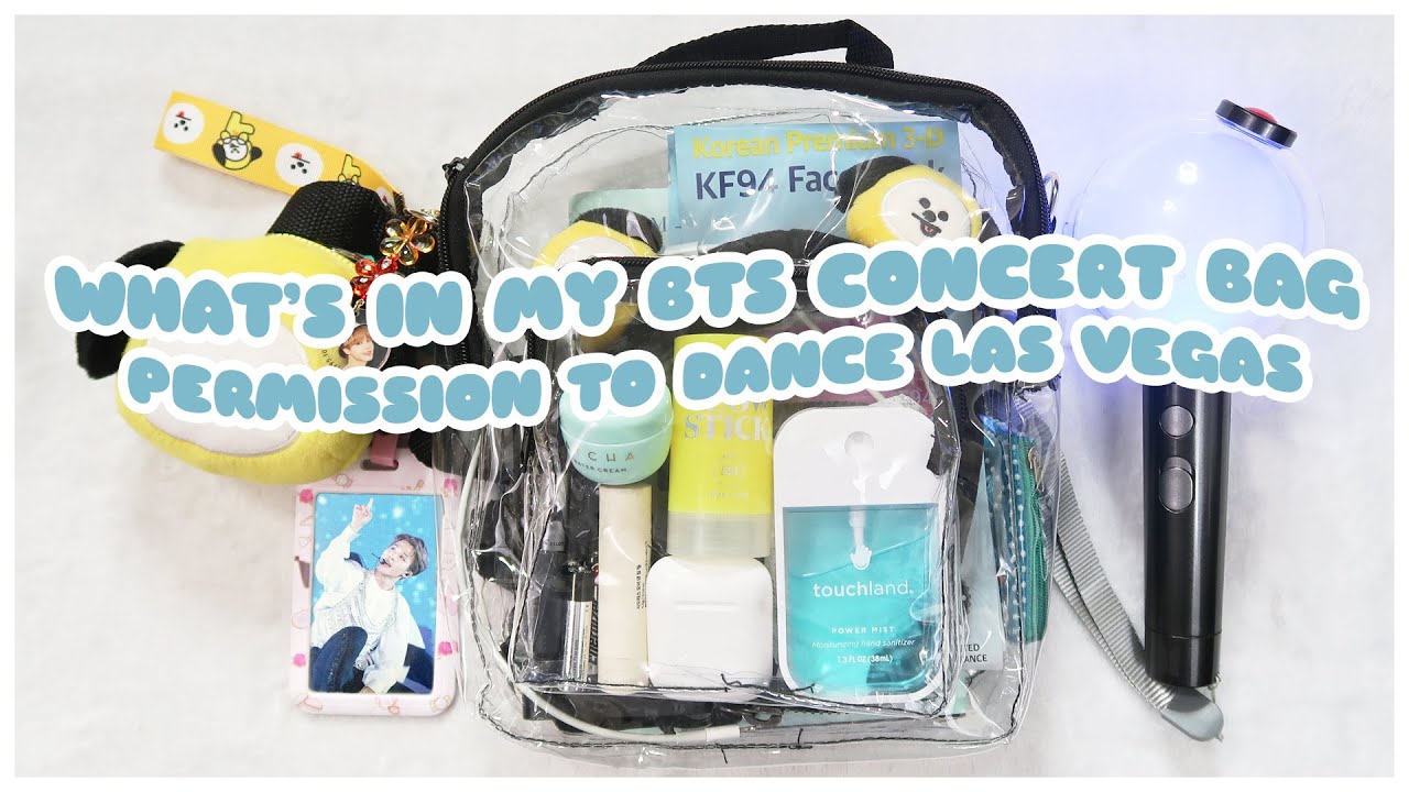 ✨ what's in my bts clear concert bag | pack with me for permission to dance 2022 las vegas