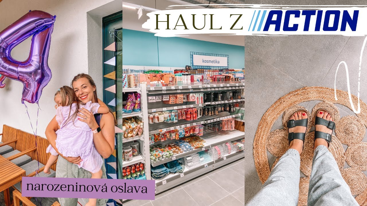 NÁKUP V ACTIONU, Lilinky OSLAVA NAROZENIN 🎂a vysněné pantofle 🩴