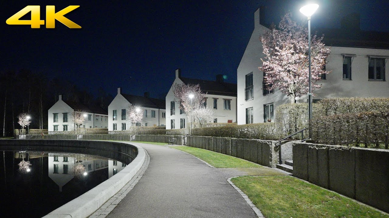 Swedish Serenity | A Calming Night Walk in Still Neighborhoods