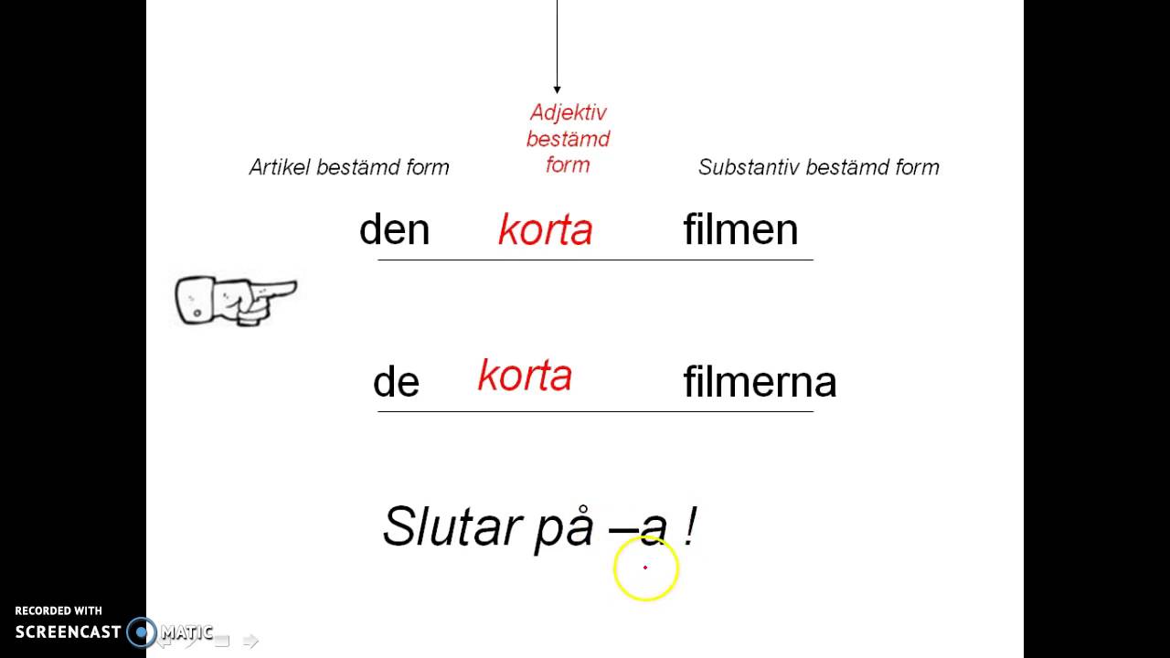 Adjektiv bestämd form