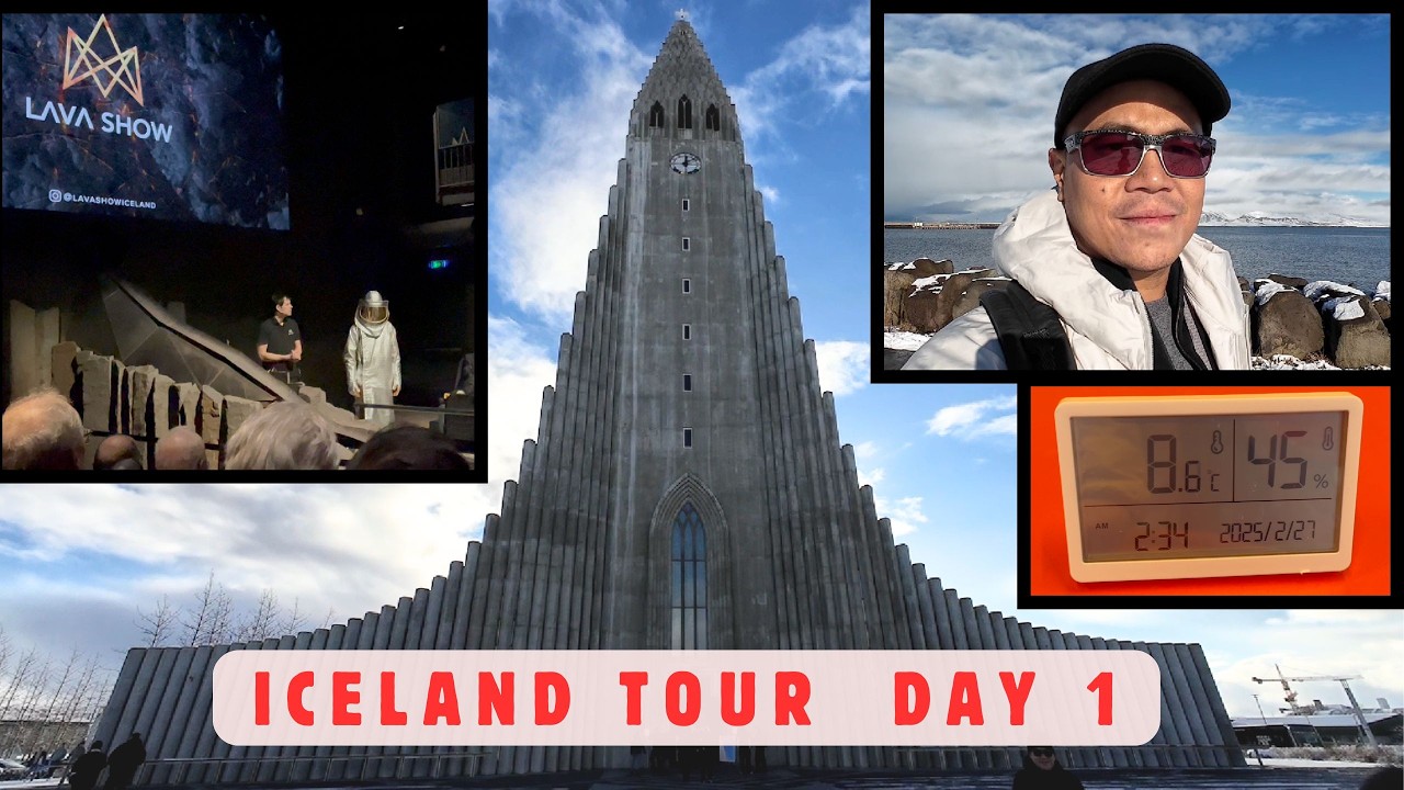 Winter Reykjavik City Iceland Tour with Actual Temperature reading | Filipino Iceland Vacation DAY 1