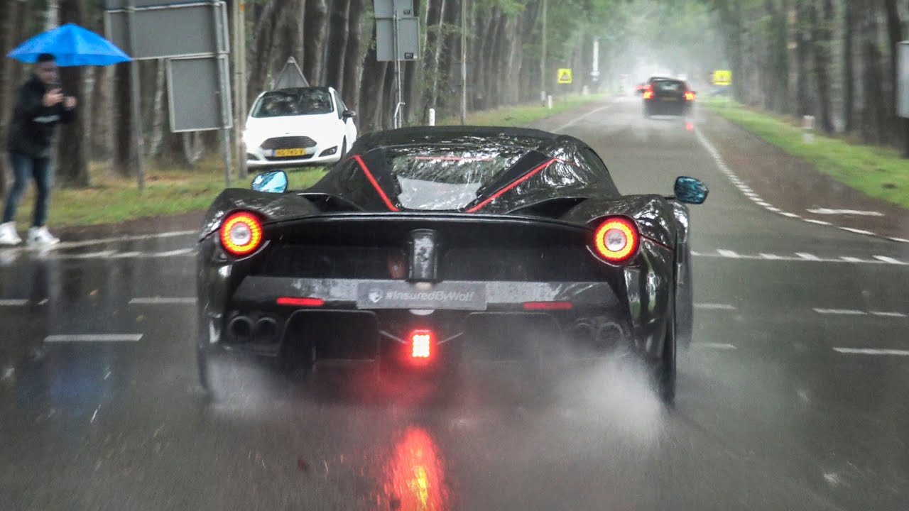 Supercars Accelerating & POWERSLIDES in Heavy Rain! Centenario, LaFerrari, 918, BMW M, Aventadors!!