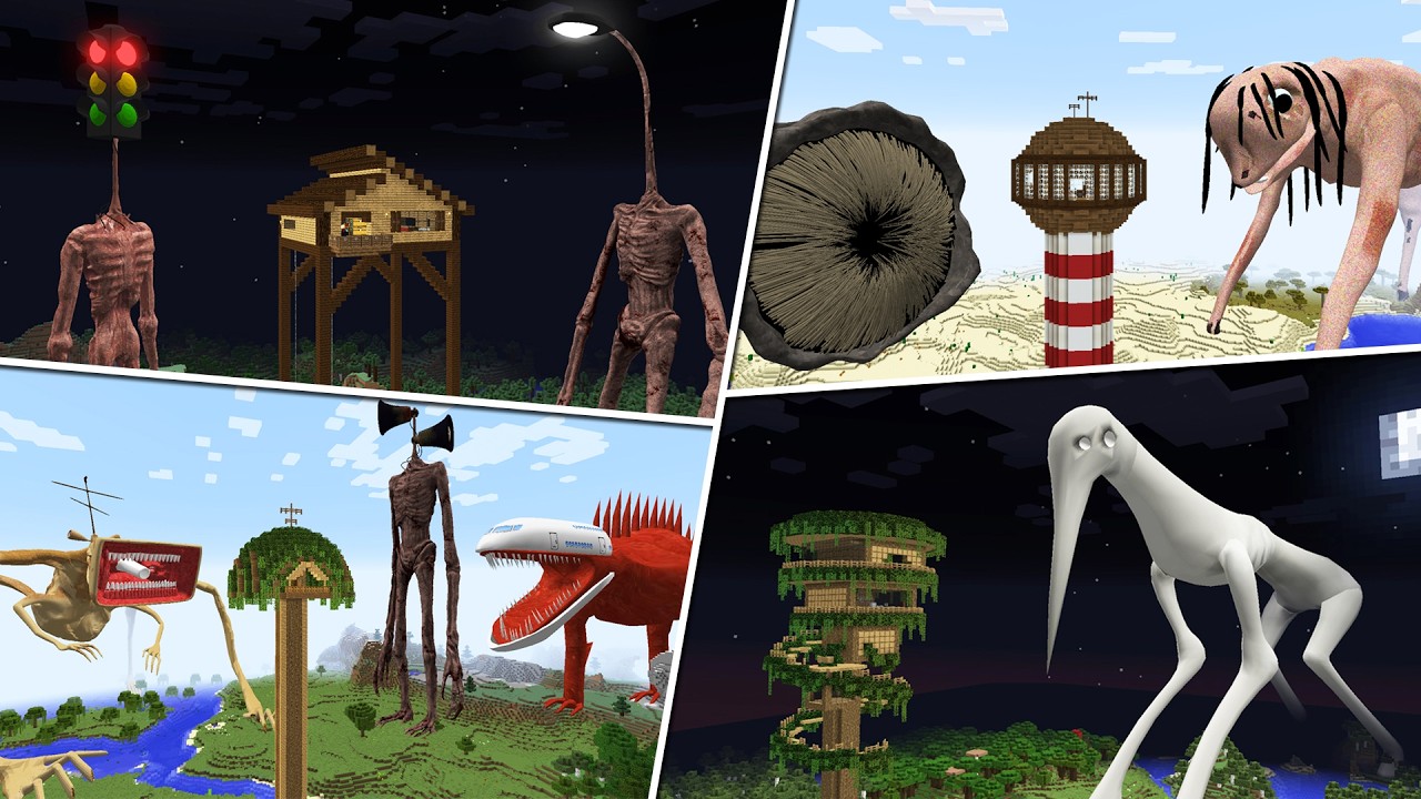 COMPILATION OF BEST SHIN GIANT MONSTERS 😱 in Minecraft Part 4 | Gameplay