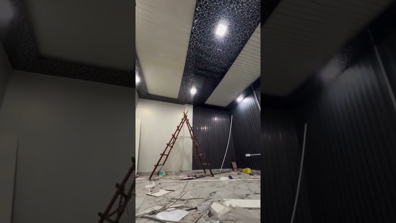 PVC cilling work.. #interiordesign #india #pvc_ciling_design #home #srinterior #youtubeshorts