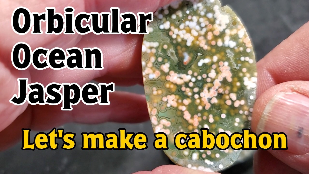 Orbicular Ocean Jasper...Let's Make a Cabochon...Episode 53