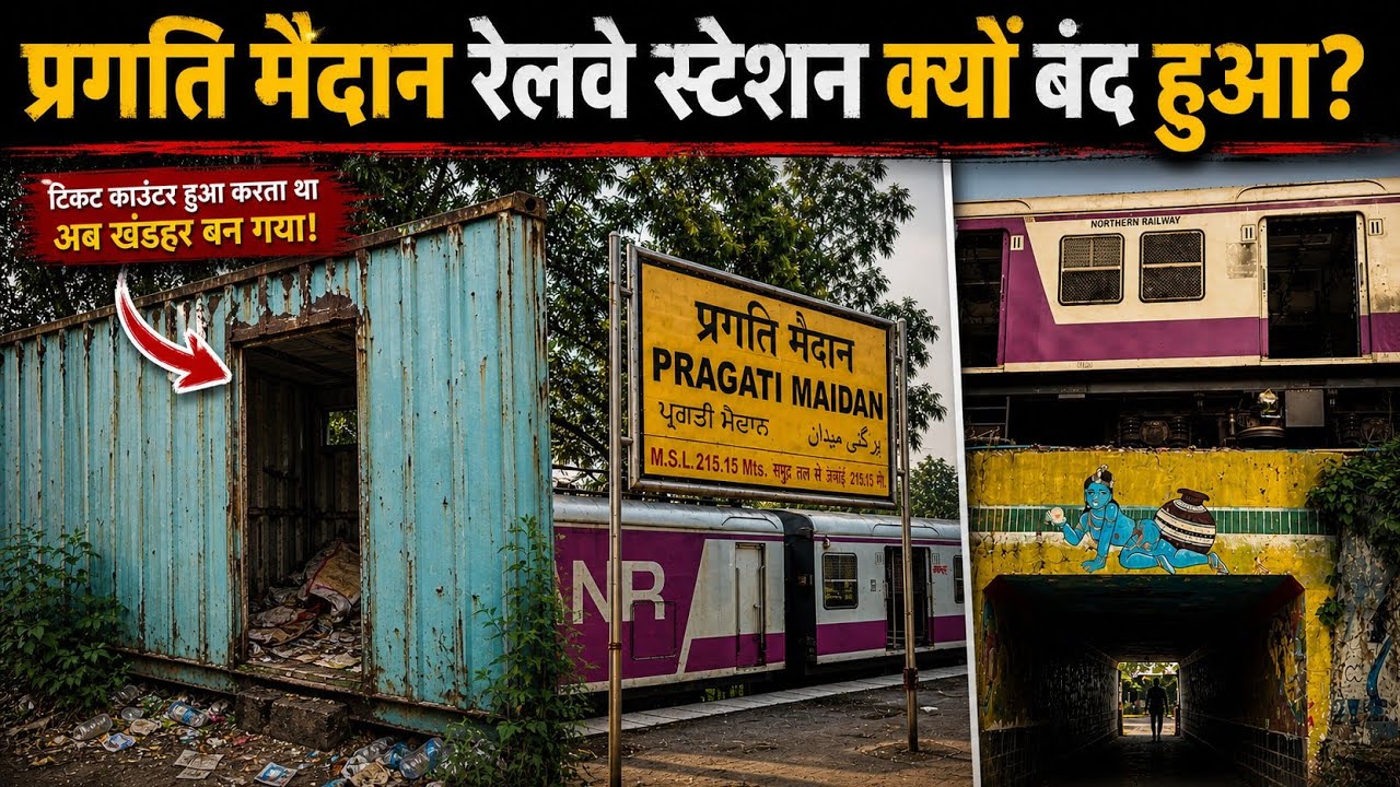 दिल्ली का प्रगति मैदान रेलवे स्टेशन ।। Tour Vlog of Pragati Maidan Railway Station Delhi