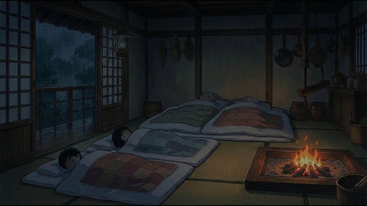 A Peaceful Day in a Forest Treehouse with Grandparents | Ghibli ASMR