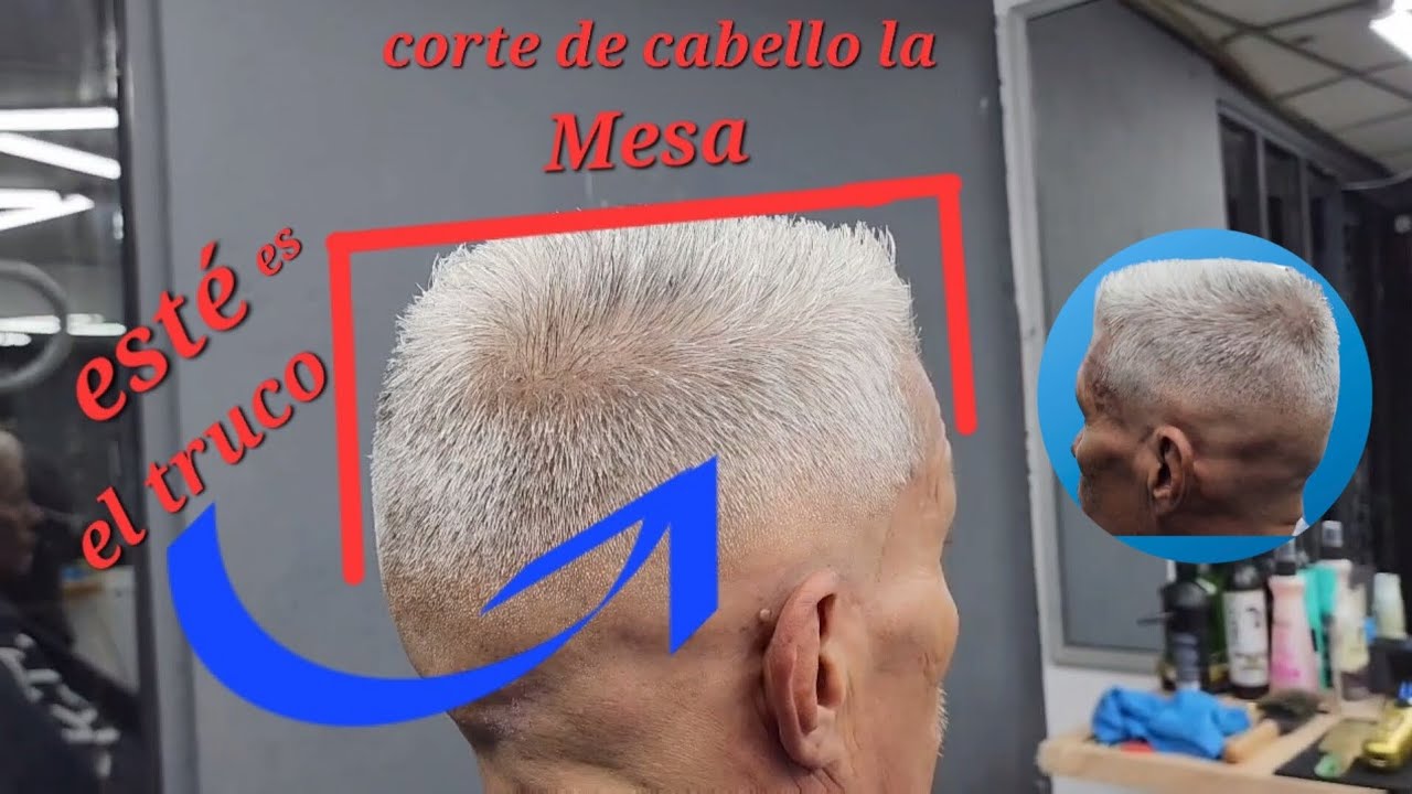 como hacer corte de cabello la mesa plancha tapa plana Flac top  plata banda truco fácil y sencillo