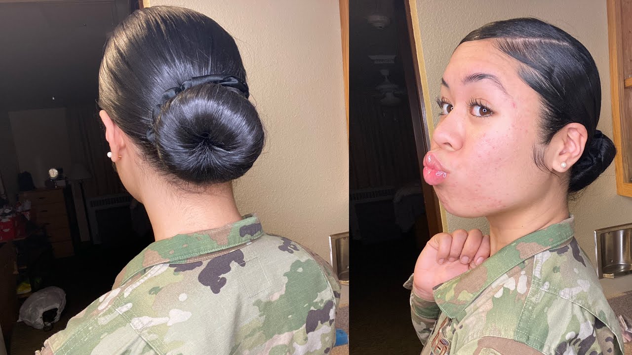 HOW TO MILITARY/AF SLICK BACK BUN TUTORIAL | LONG HAIR |