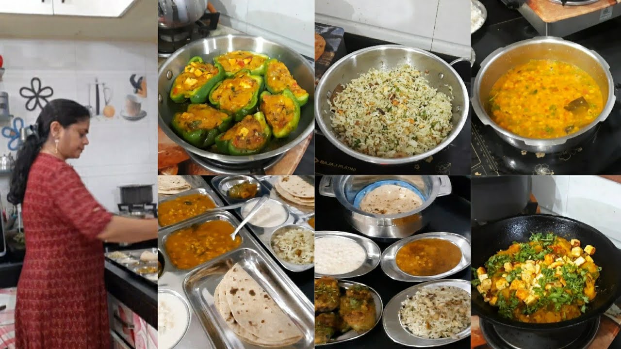 उगलिया चटकर खाएगे Special Thali❣️BHARWA SHIMLA MIRCH❤️SHAHI PULAO❤️CHANA DAL TADKA❤️DINNER ROUTINE