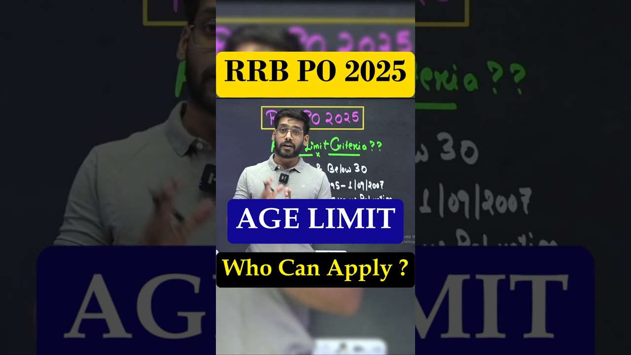 RRB PO age limit 2025 | rrb po 2025 notification | ibps rrb po 2025 age limit | RRB PO eligibility
