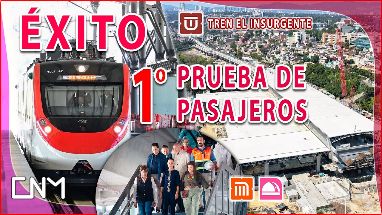 Tren El insurgente primera prueba con pasajeros desde Santa Fe-Observatorio, apertura enero 2026