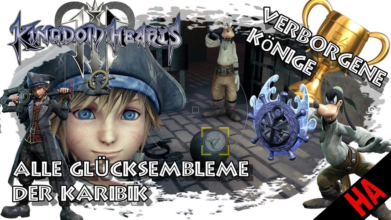 KINGDOM HEARTS 3 - ALLE GLÜCKSEMBLEME - DIE KARIBIK - GUIDE (deutsch) Verborgene Könige