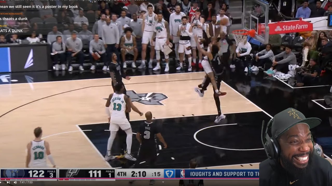 JA DUNKED ON WEMBY! Reacting To GRIZZLIES at SPURS | FULL GAME HIGHLIGHTS | January 15, 2025