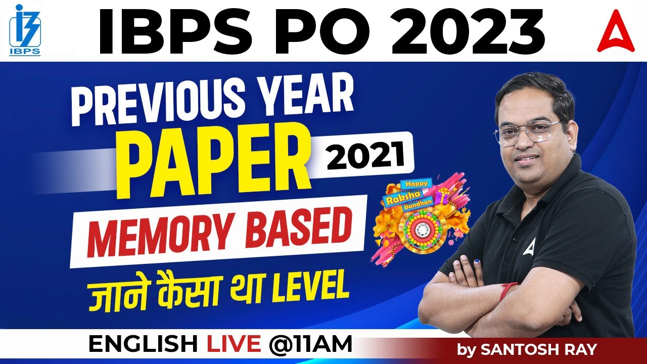 IBPS PO English Previous Year Paper 2021 | IBPS PO English by Santosh Ray