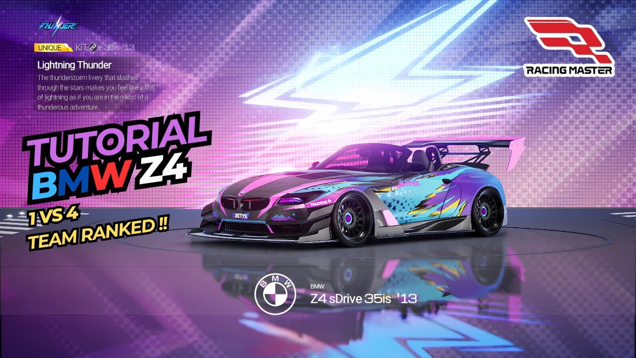 BMW Z4 Build Pro Player – Setting Biar Laju & Stabil ! - 1 vs 4 Team Ranked - Racing Master SEA