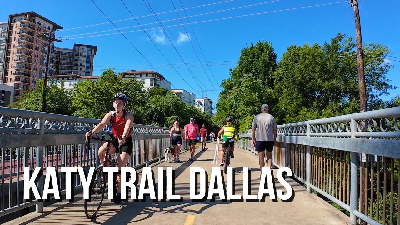 [4K] Bike Ride on The Katy Trail in Dallas TX - Exercise Bike