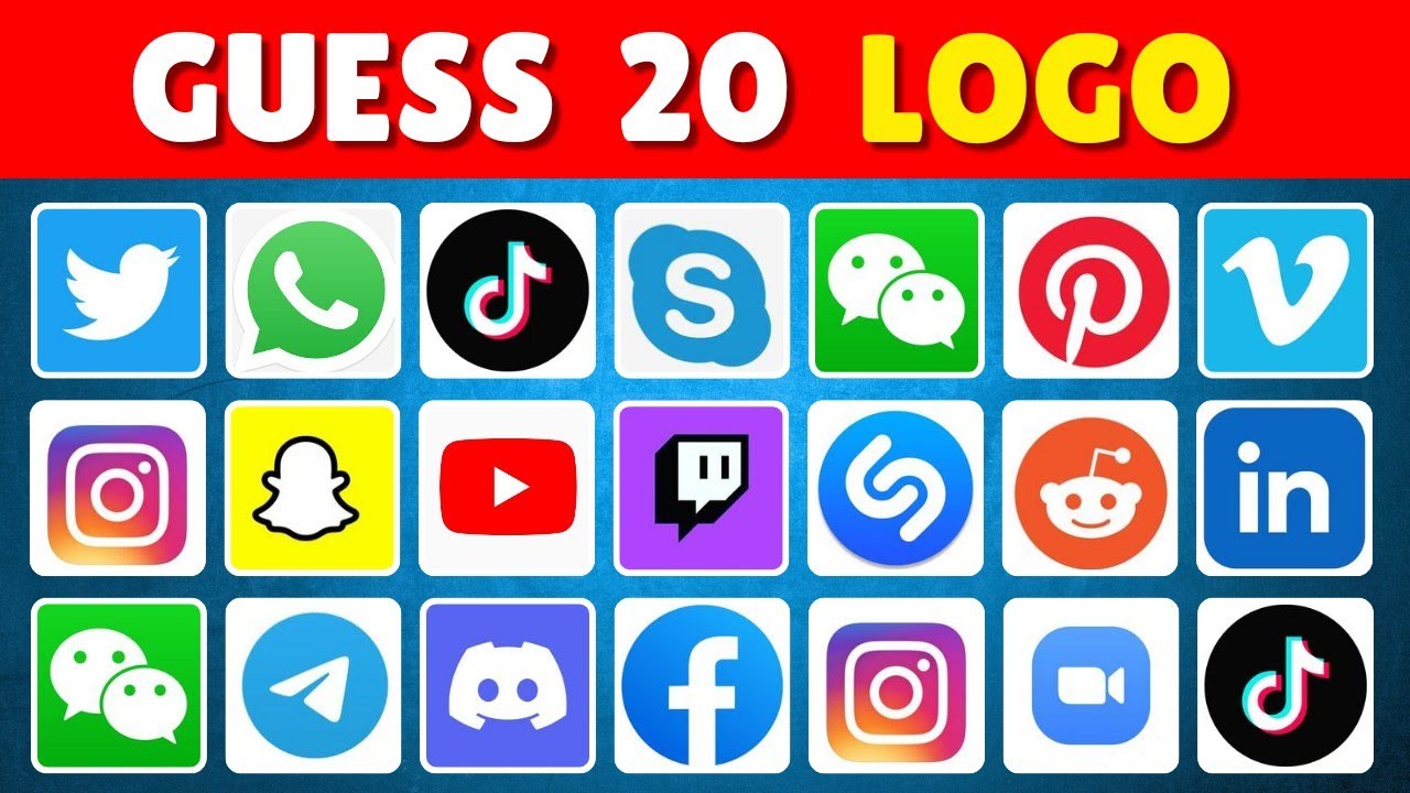 Only TRUE Social Media Experts Can Guess These 20 Famous Logos | Logo Quiz 2024
