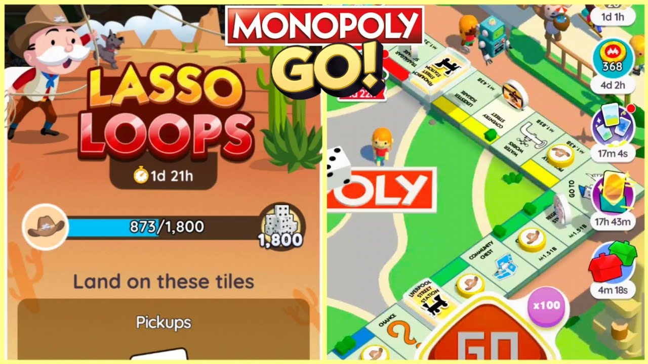 Monopoly Go: Lasso Loops Event Gameplay - Part 1 #monopolygo