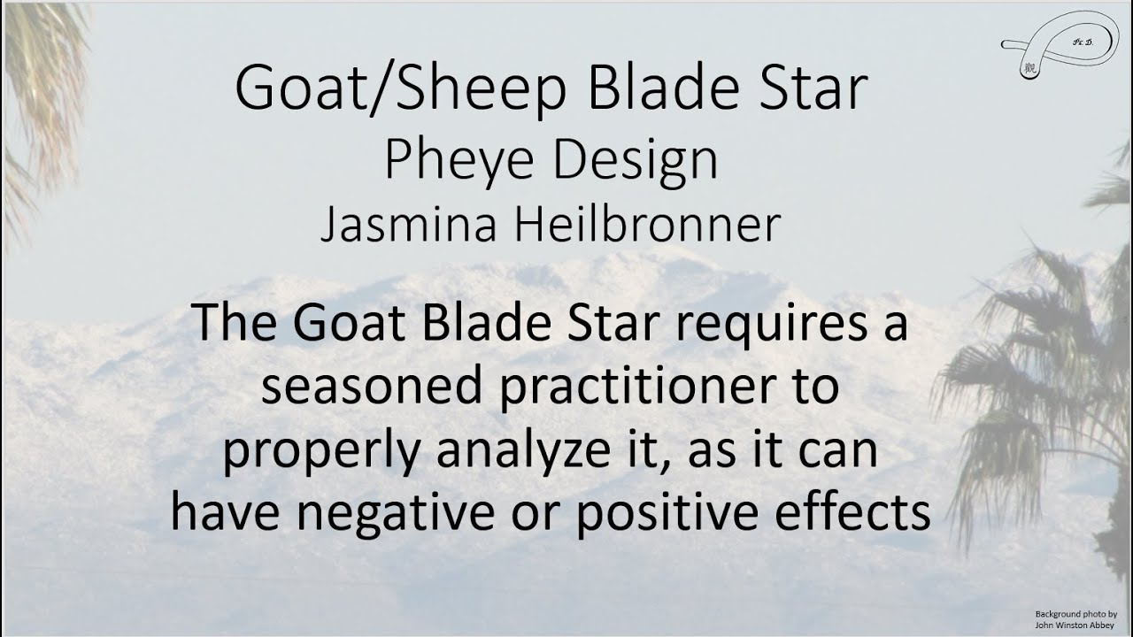 Goat Blade Star as an Auxiliary Star in a BaZi