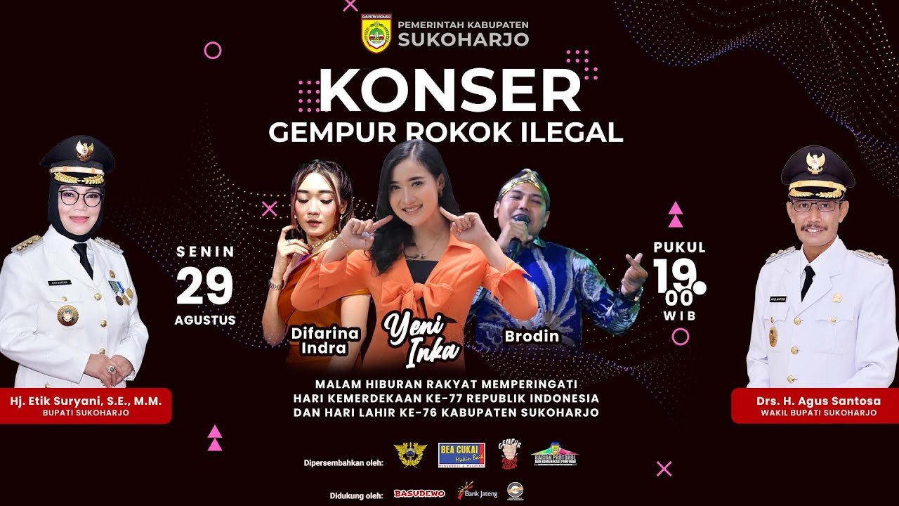 Konser Gempur Rokok Ilegal | Live Alun-Alun Satya Negara Sukoharjo