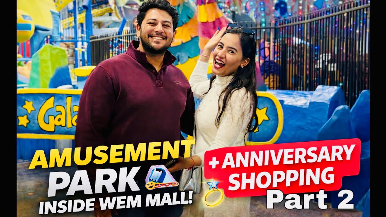 Amusement Park Inside west edmonton Mall 😱 + Anniversary Shopping 💍 | PT-2 🇨🇦