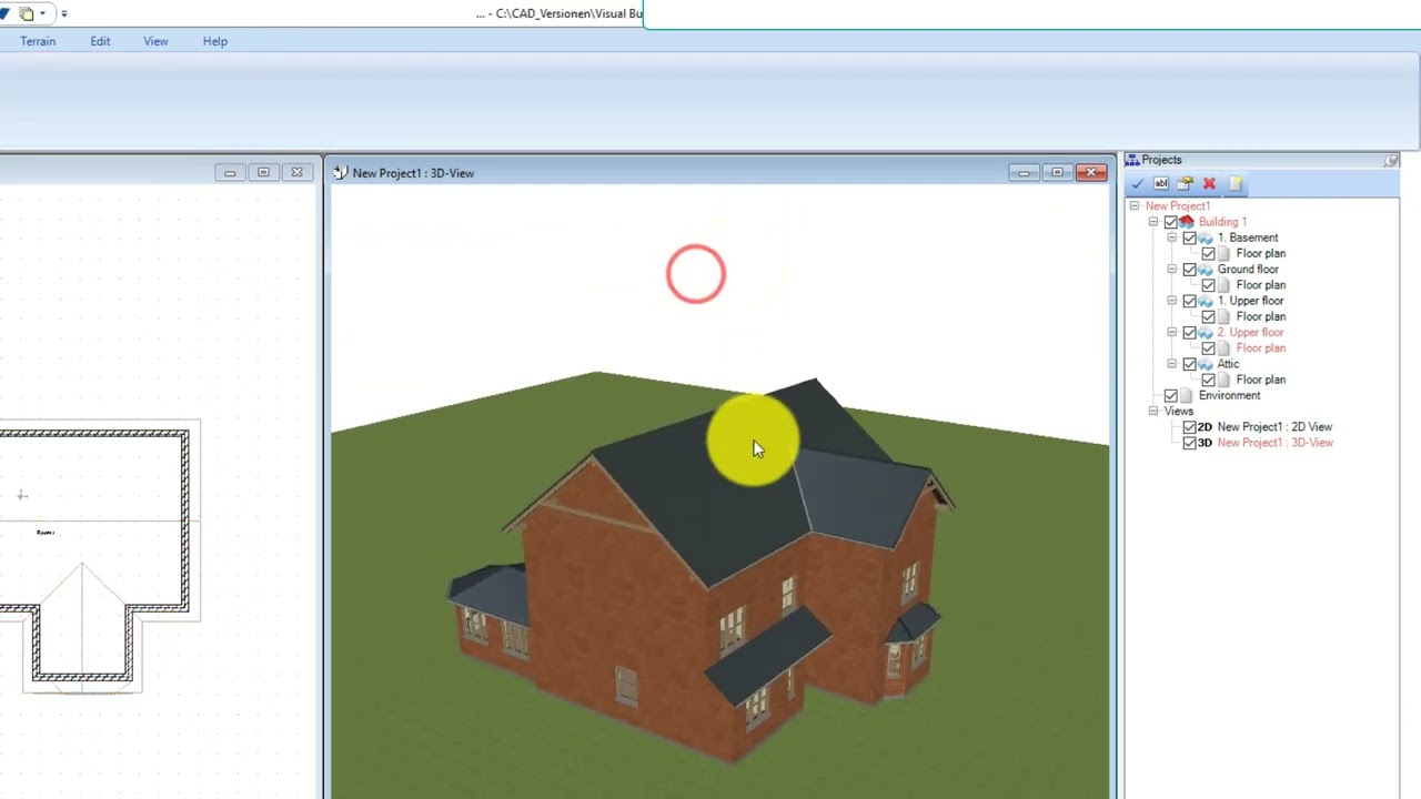 Visual Building: Inserting roofs in your building project