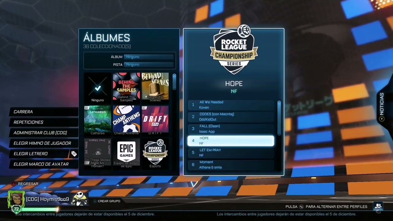 Todos mis himnos de jugador - Rocket League