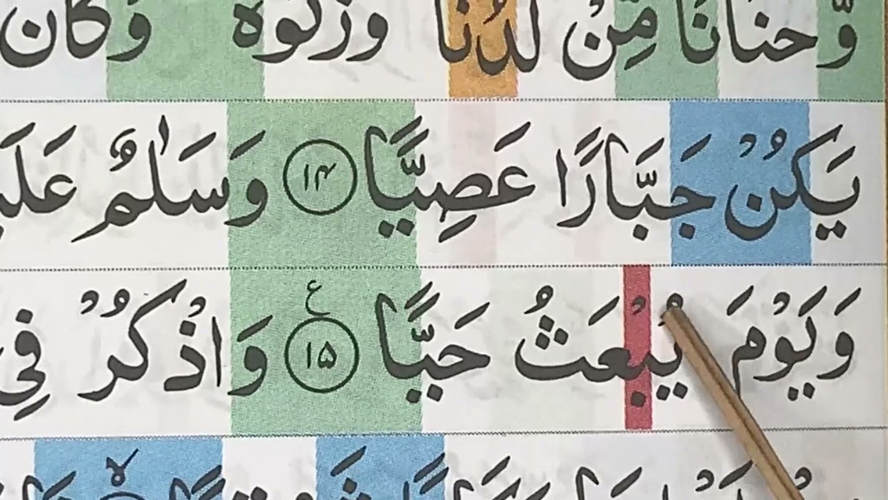 Belajar Ngaji Quran SURAH MARYAM AYAT 12-25