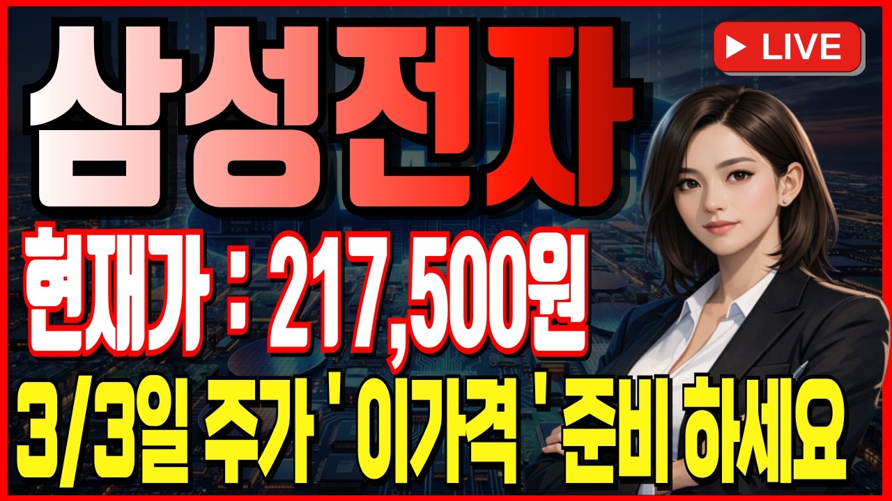 [삼성 주가 전망] [긴급속보]  3/3일 '이가격'매도 준비하셔야 합니다 주말에 하필이런 속보가 대응필수입니다!  #삼성전자 #삼성전자주가 #24만전자