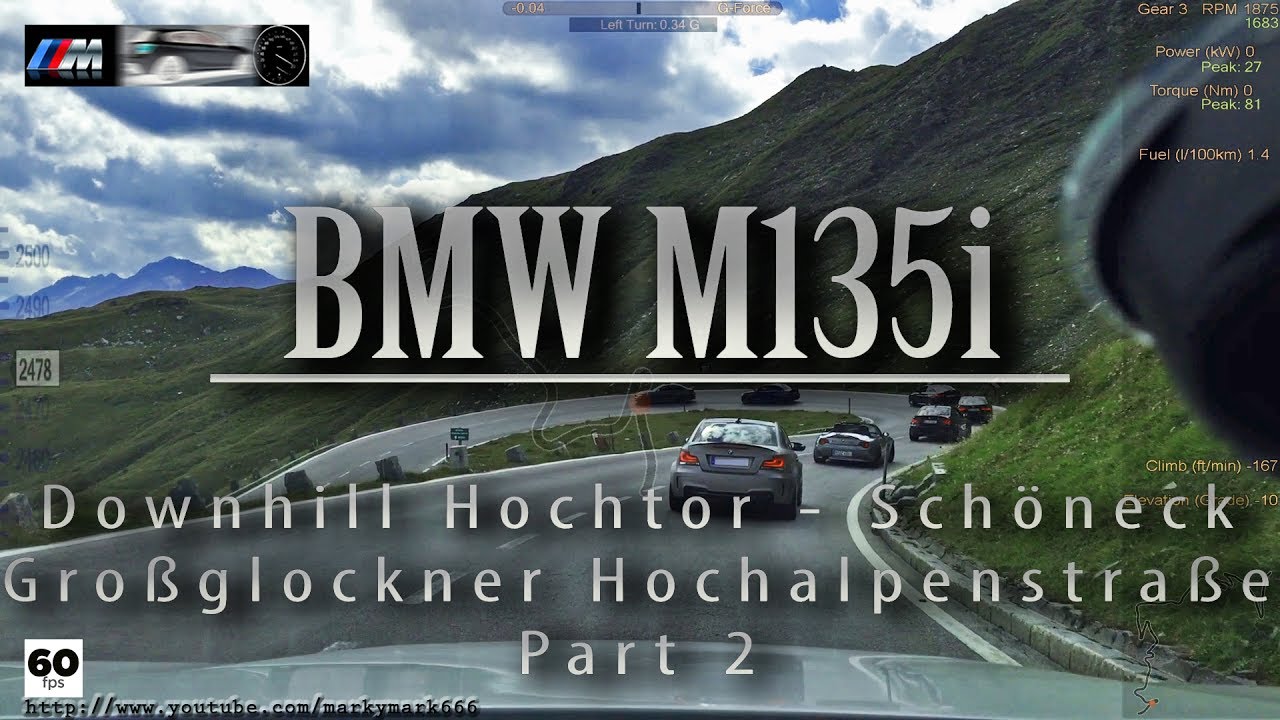 BMW M135i Downhill Hochtor Grossglockner High Alpine Road Part 2 DriveAnalyser RaceRender