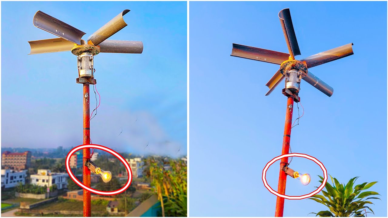 Final Result of My DIY Wind Turbine Generator | It’s producing real 220V power!