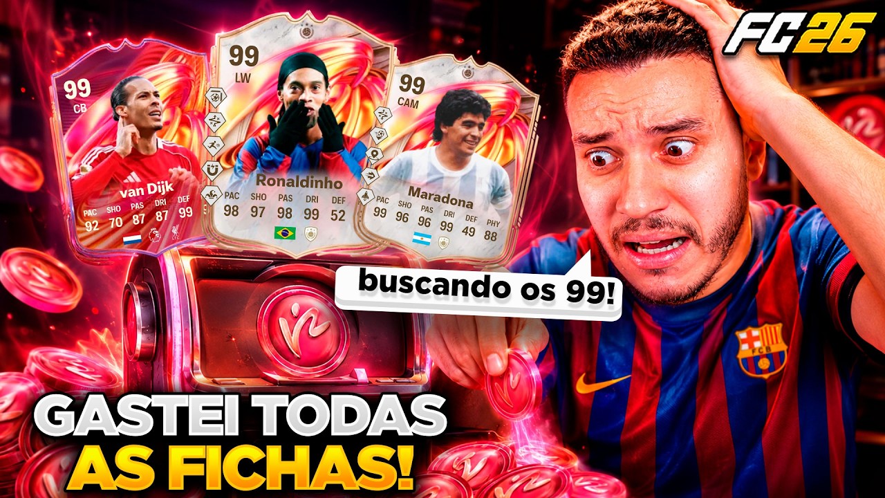 FC 26 l GASTAMOS TODAS AS FICHAS EM BUSCA DOS 99 FUTTIES! (OLHA O QUE ACONTECEU!)