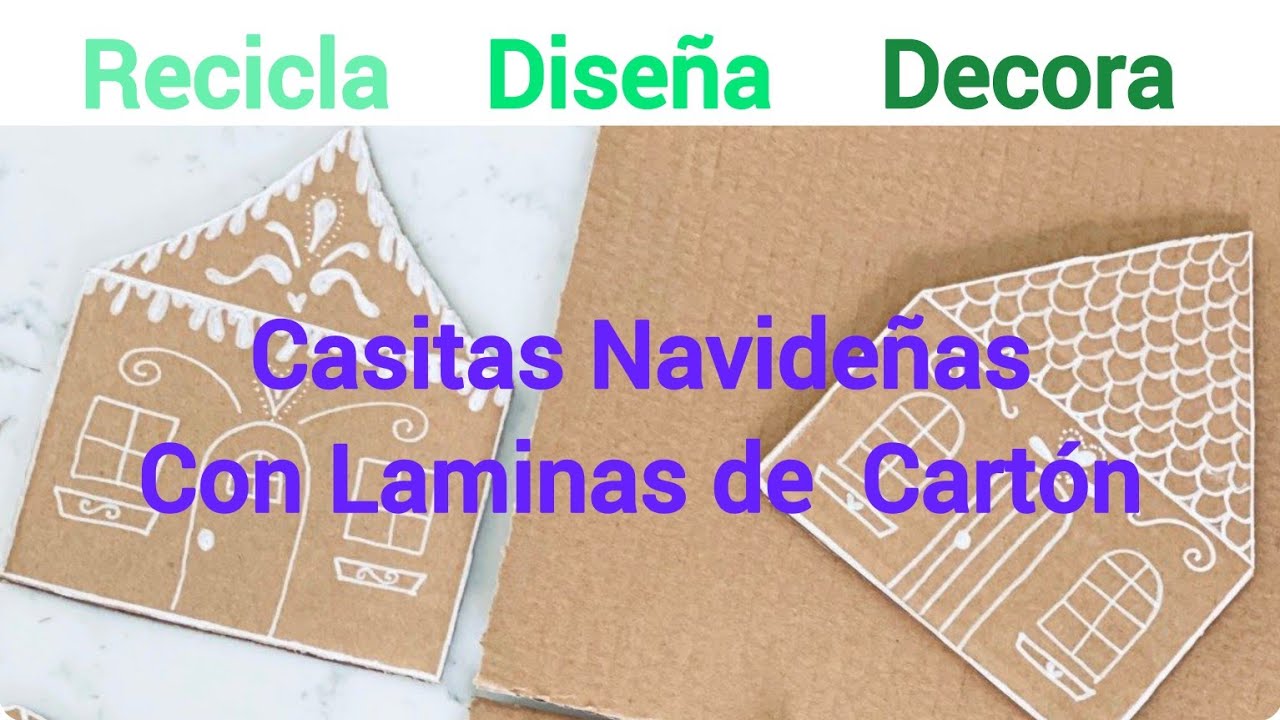 Casitas Navideñas de Cartón 