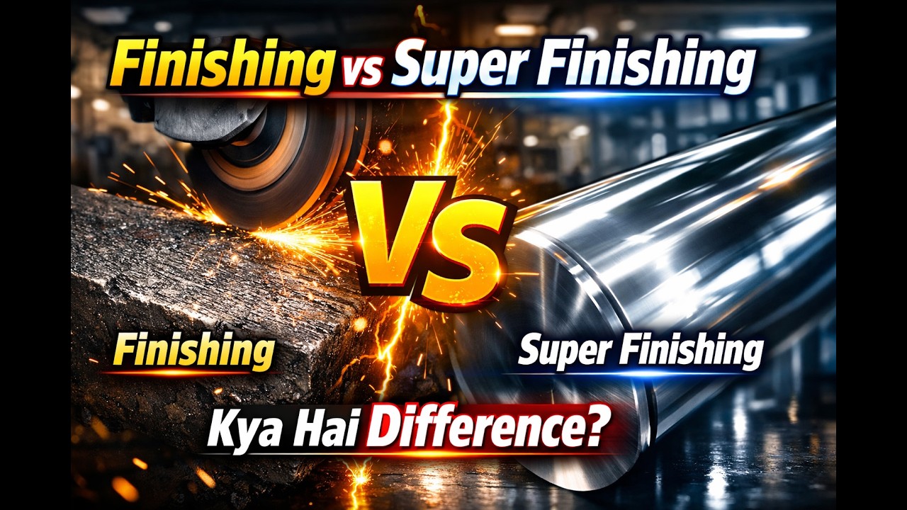 Finishing vs Super Finishing Explained in Hindi | Mechanical Engineering