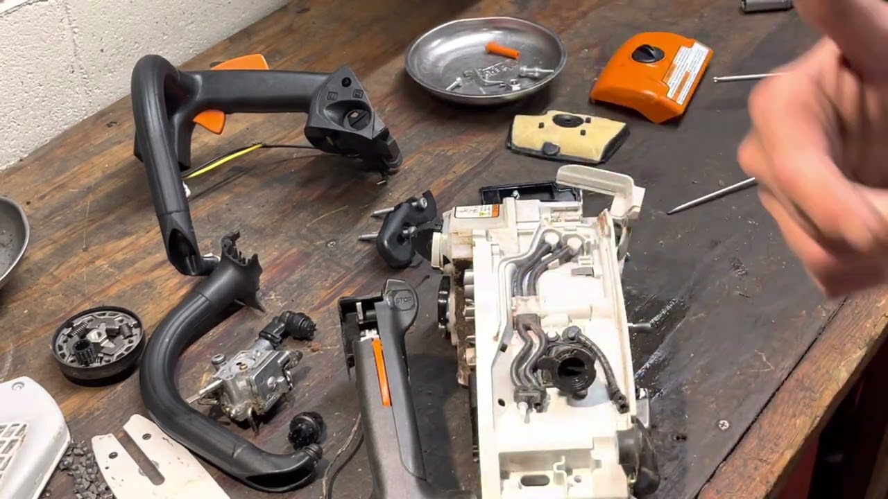 Stihl MS151tc Top handle replacement and 1/4 pitch filing at the end.