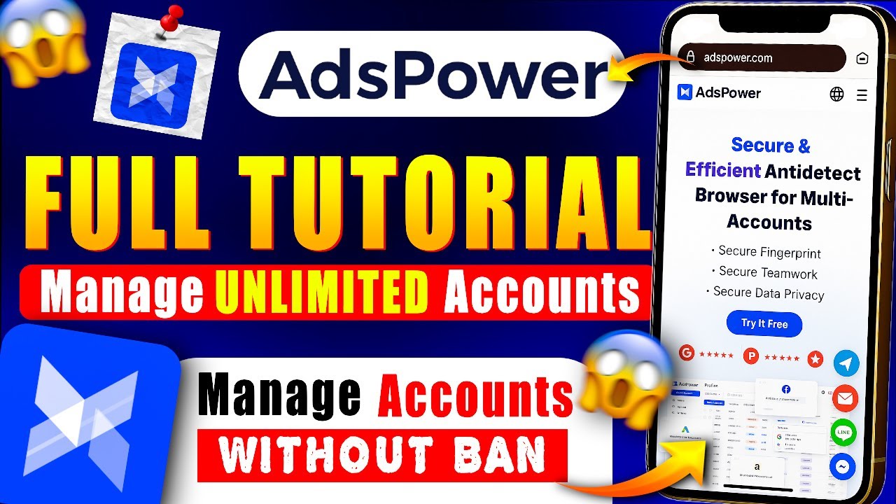 AdsPower Browser Full Tutorial 2025 | Manage Unlimited Accounts Without Getting Banned!