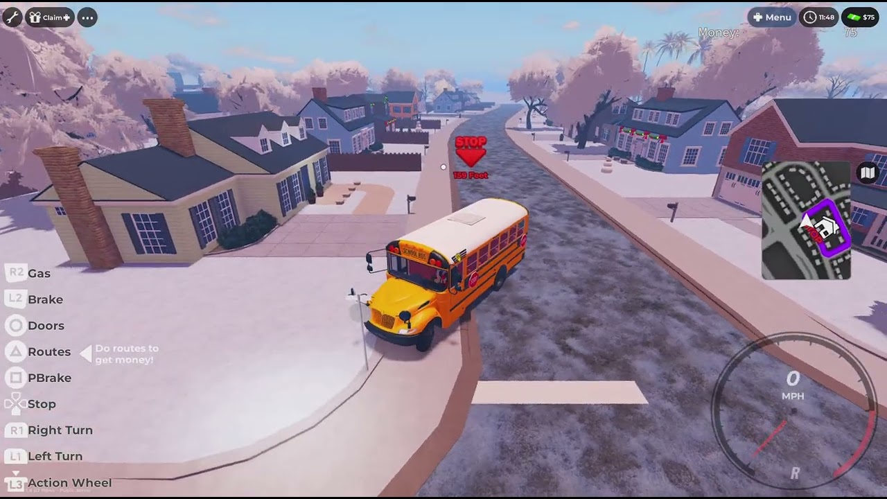 Playing School Bus Simulator.