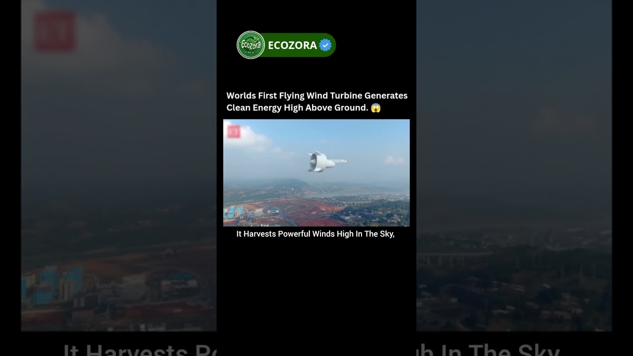 Flying Wind Turbine Generates Power In The Sky 😱 #renewableenergy #innovation