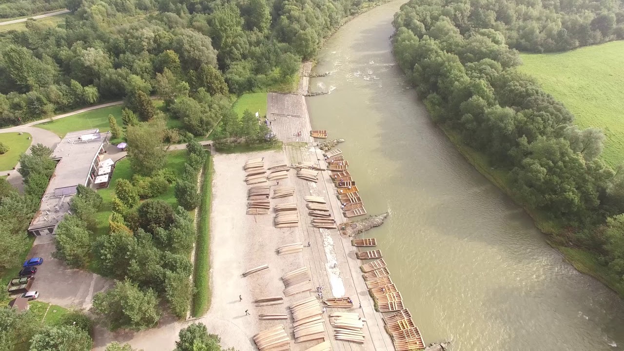 Sromowce Wyżne, przystań flisacka z drona