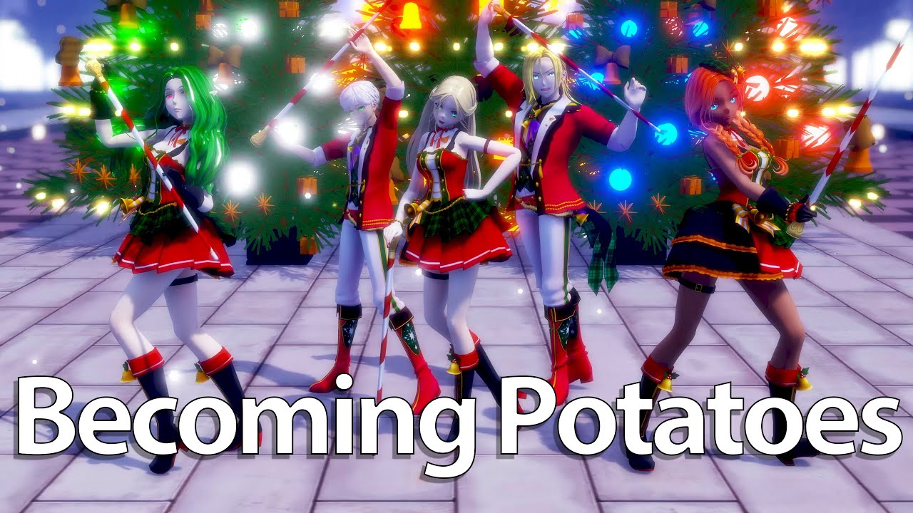 🎄 potatoになっていく | Becoming Potatoes🎄【MMD◆OC  | 4K】