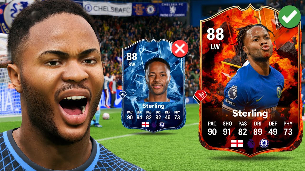 88 Versus Fire vs Ice Raheem Sterling.. Which is BETTER?  🔥