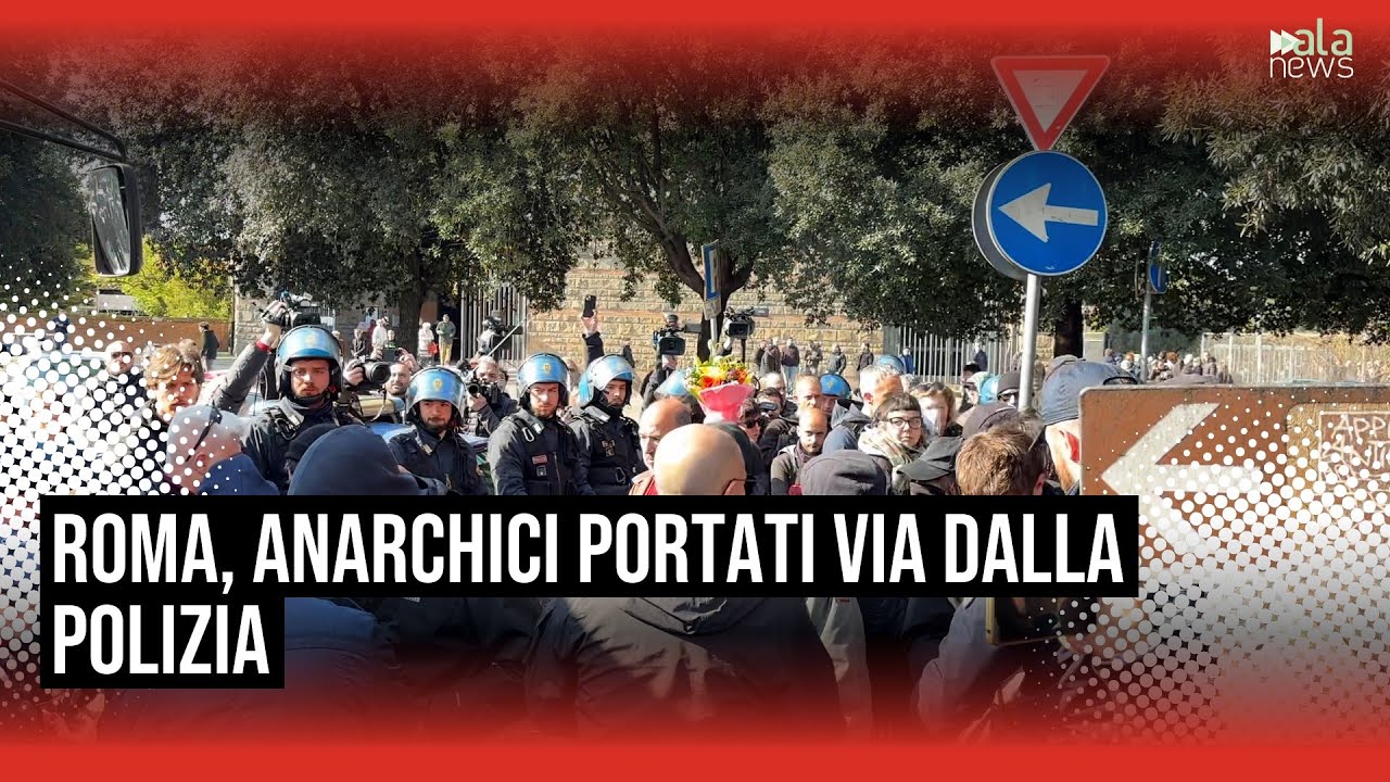 Parco degli acquedotti, anarchici identificati e portati via dalla polizia