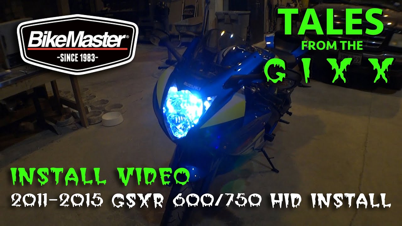2011-2015 Suzuki GSXR 600 HID kit install and Gixxer Boy Pilot LED install