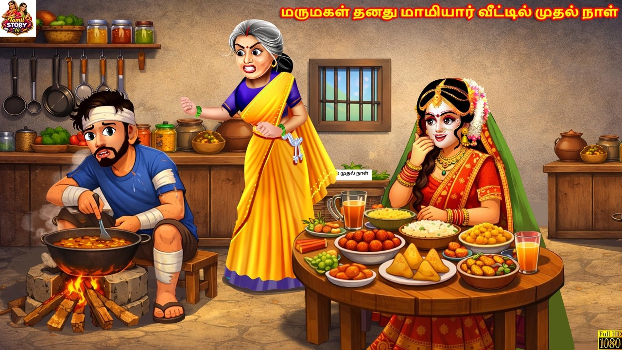 Marumakaḷ taṉatu māmiyār vīṭṭil mutal nā | Tamil Stories | Tamil Moral Story | Cartoon Video |Kahani