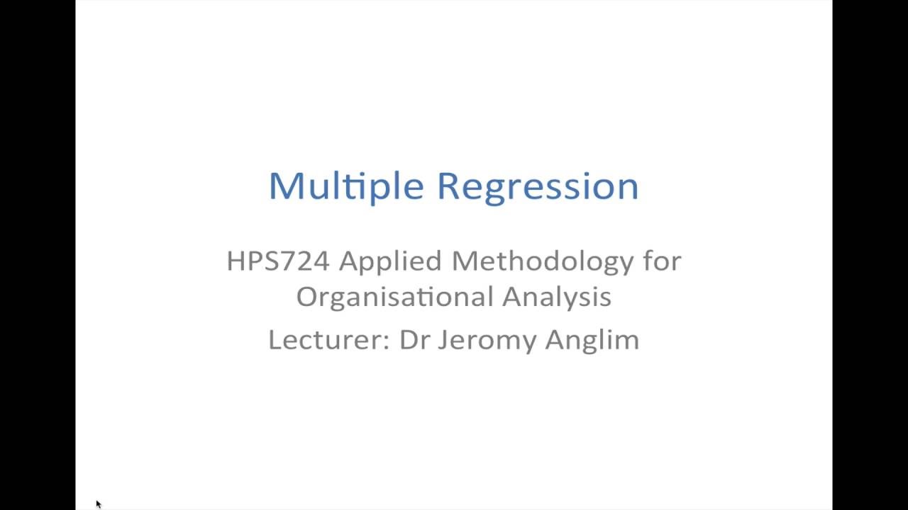 Multiple Regression for Psychology using SPSS