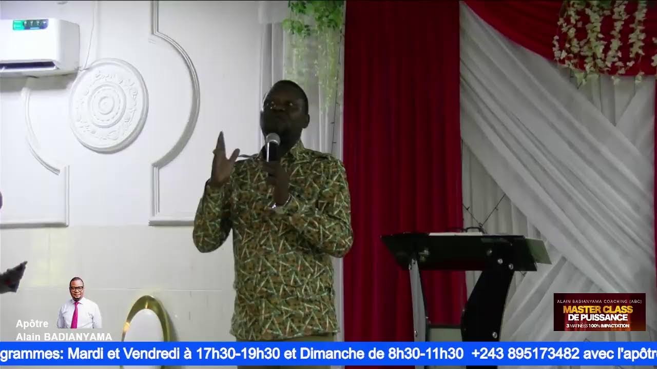 Diffusion en direct de Ap.  Alain Badianyama Master classe de puissante