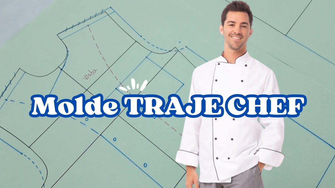 Molde UNIFORME o TRAJE de CHEF para hombre | Traza el CUELLO BOLIVAR fácilmente